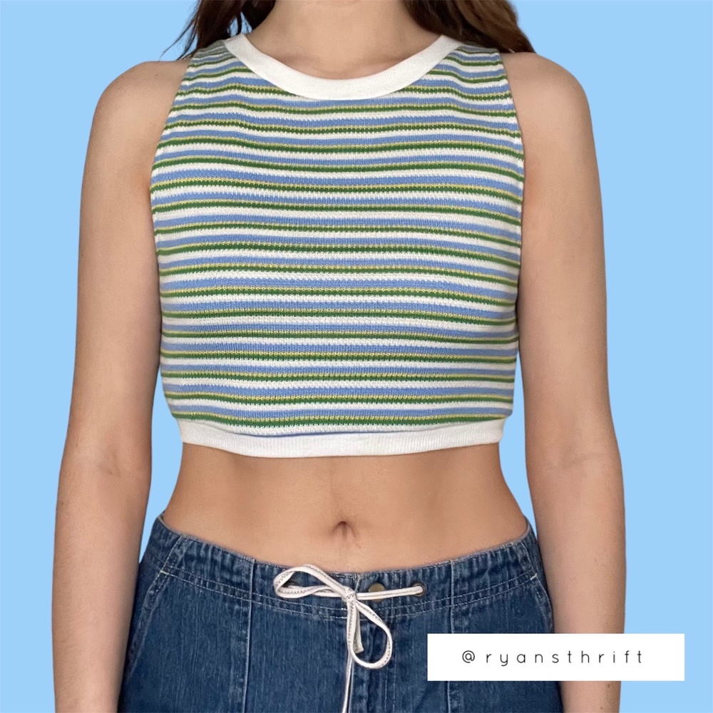 Zara striped knit tank top